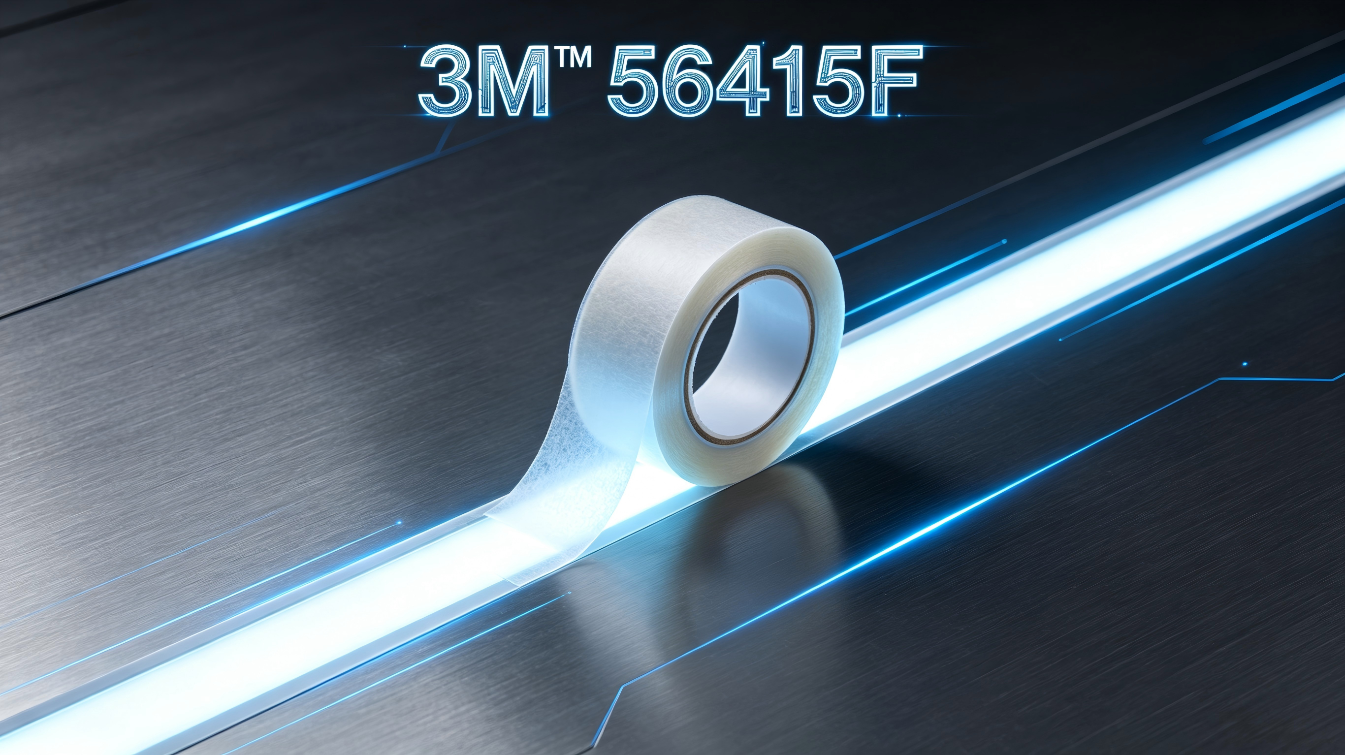 LED灯带专用方案 3M™ 双面棉纸胶带 56415F 150 μm 丙烯酸胶系 · 无溶剂制造 · 专为低表面能材料与低温环境设计