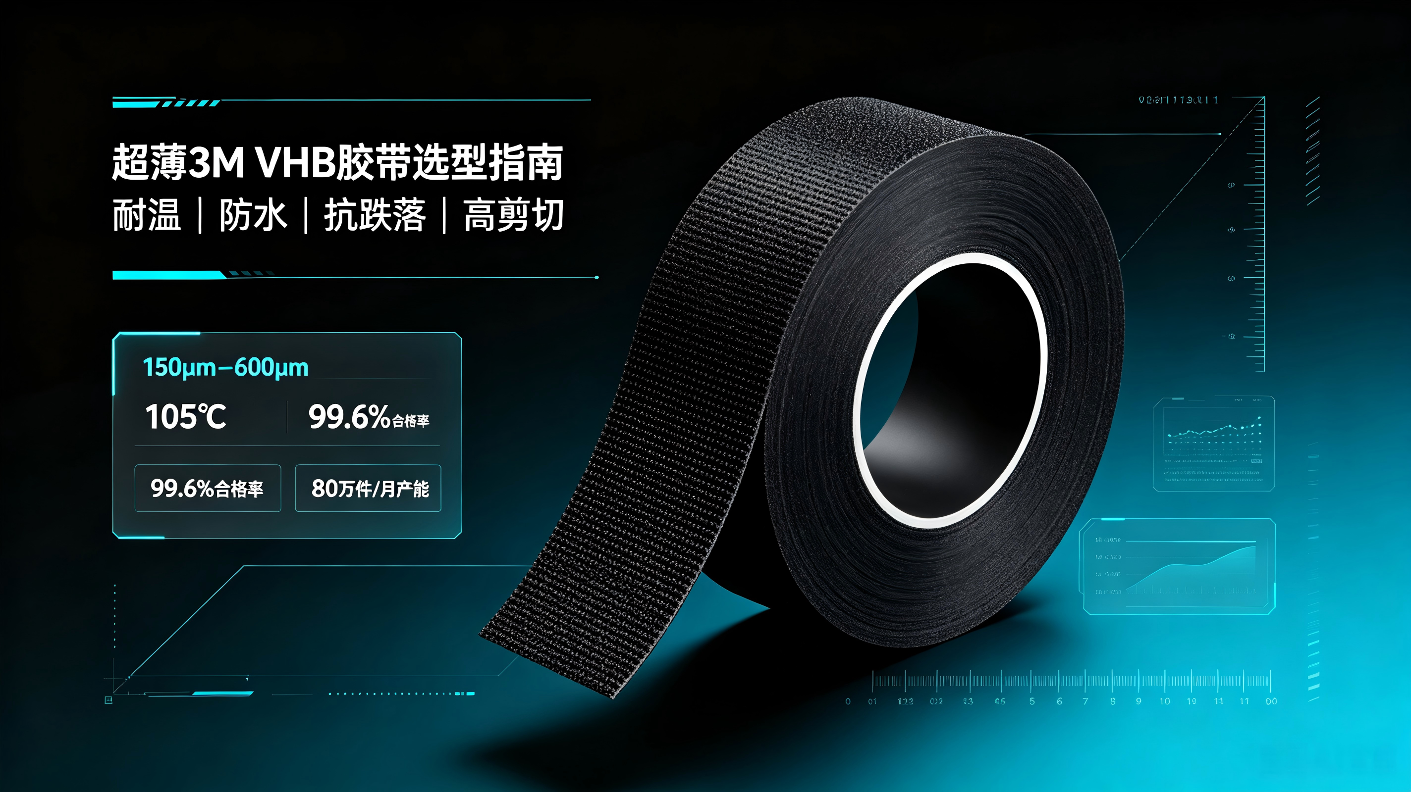超薄轻量化3M VHB胶带怎么选型？采购参数与供货资质全解析