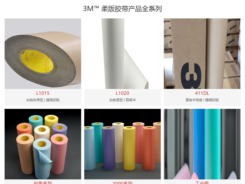 3M™ 柔版胶带产品选型指南：覆盖典型应用与特定需求
