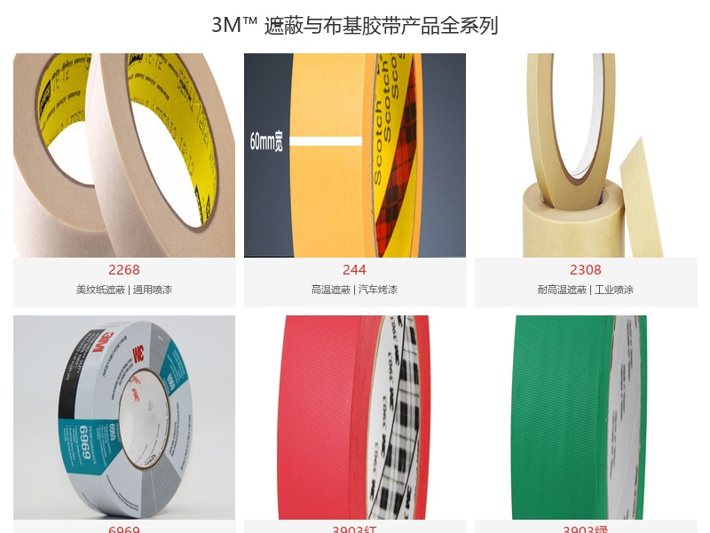 3M™ 遮蔽与布基胶带产品选型指南：覆盖典型应用与特定需求