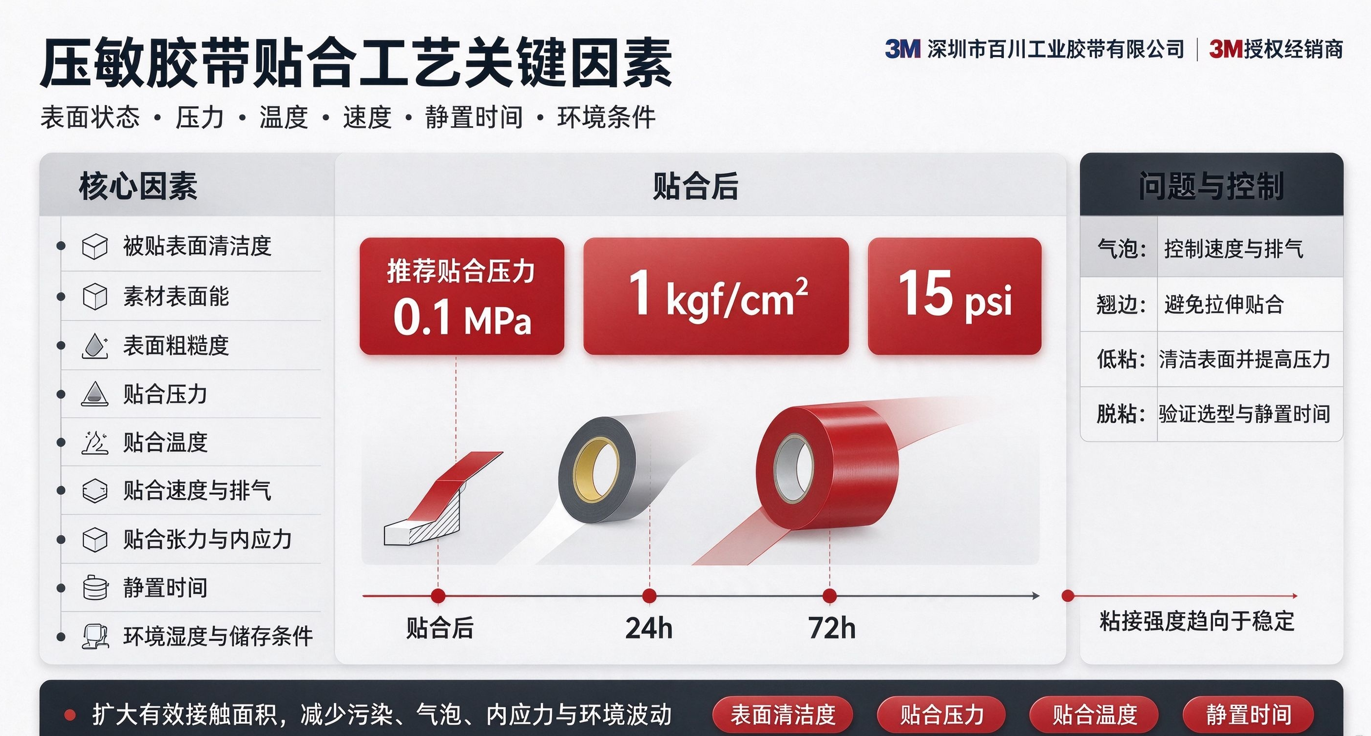 压敏胶带贴合工艺关键影响因素与实操要点